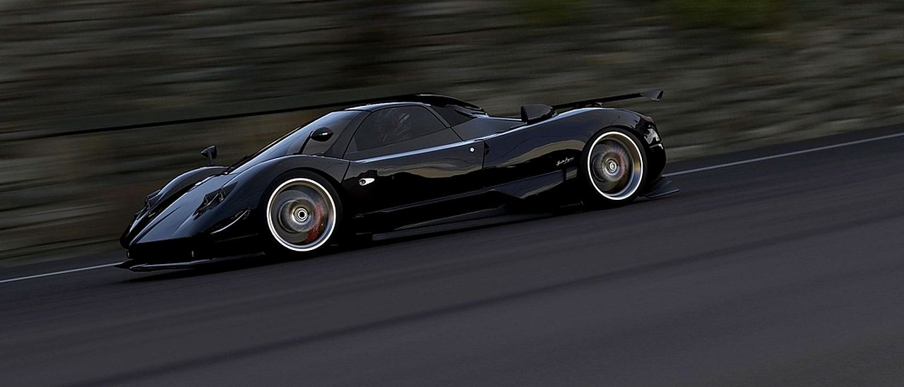 Black hypercar with a deep gloss ceramic-coated finish